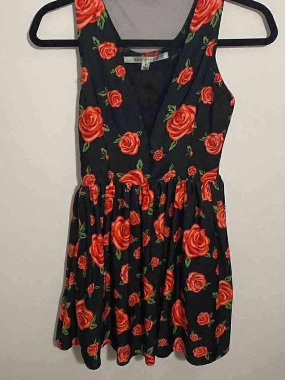 Max studio roses peek a boo dress size small